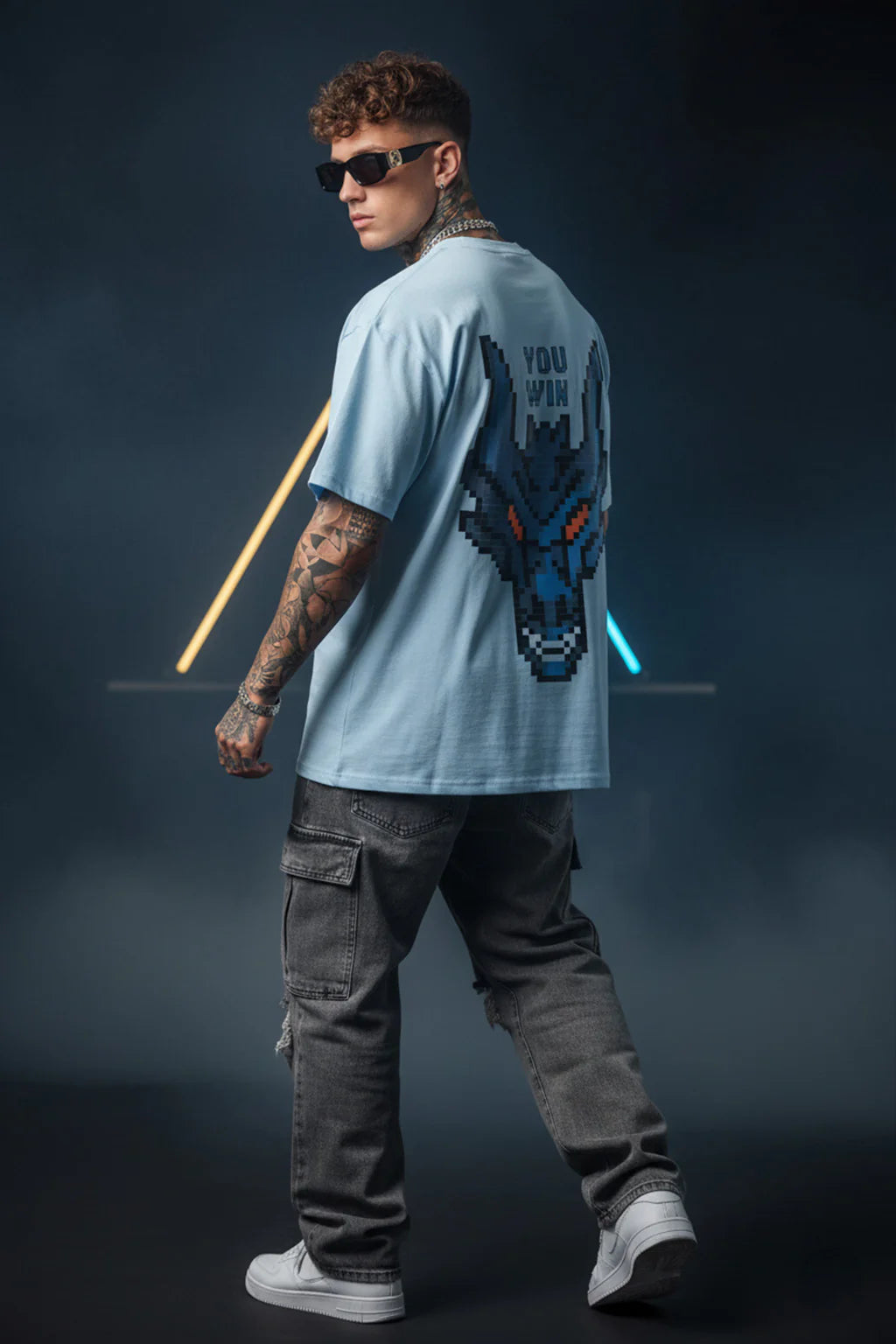 🏆 YOU WIN Dutch Canal Oversized Back Graphic Printed T-Shirt