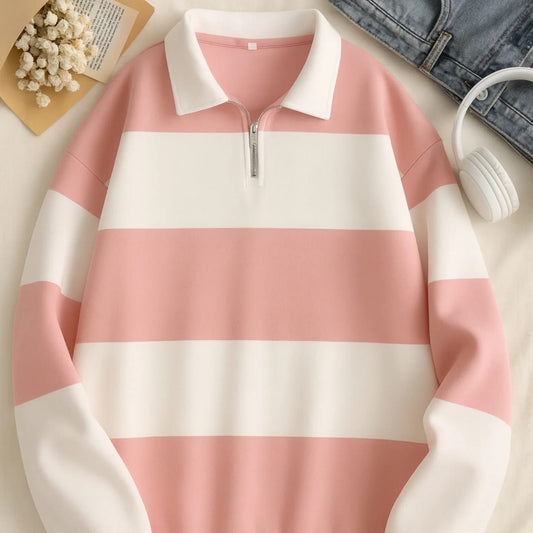 Zip Polo Sweatshirt