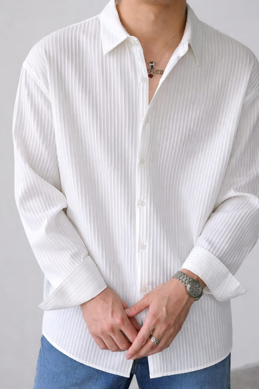 White Textured Shirt
